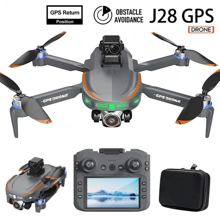 FLH S28 big Display Drone With Laser Sensor 720p Cameras Foldable Quadcopter Obstacle Avoidance Optical Wifi Gimbal Helicopter Professional