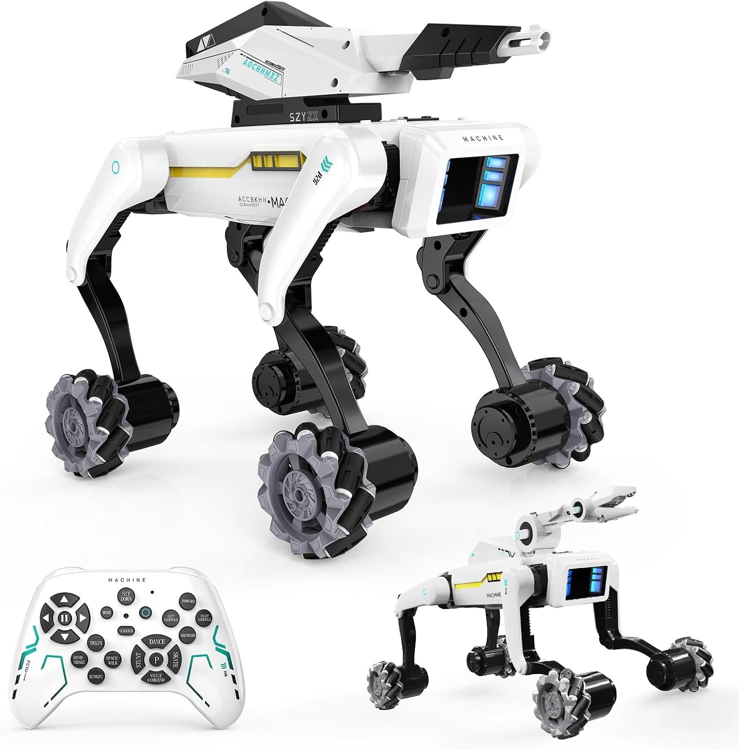 3-in-1 Robot Dog Toy with Wheels, Voice & Remote Control, 30+ Bionic Actions, Programmable Smart Robotic Pet for Kids
