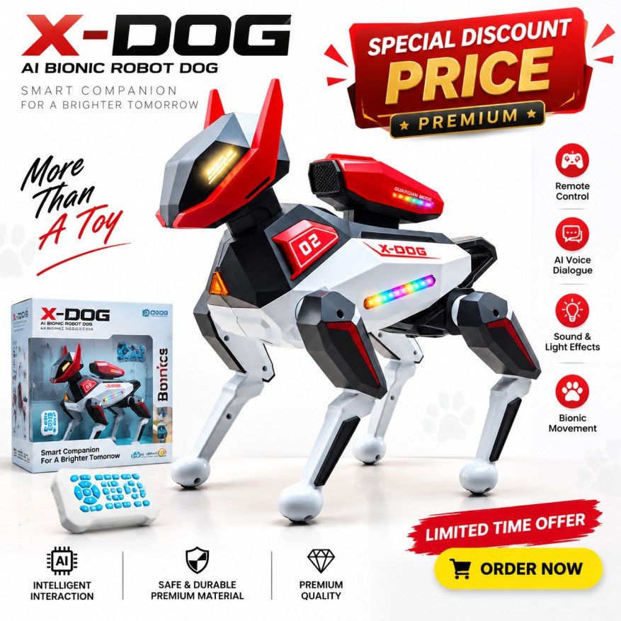 X-Dog AI Robot Dog | Remote Control Bionic Smart Toy for Kids